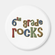 6th Grade Rocks Sixth Magnet