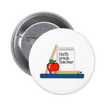 6th Grade Teacher (Notebook) Pinback Buttons