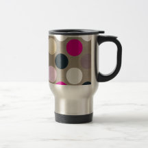7096_polka-dots-44-pink-brown POLKA DOTS HOT PINK Mugs