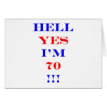 70 Hell yes Greeting Cards