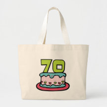 70 Year Old Birthday Cake Canvas Bag
