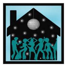70s Disco Theme House Party Custom Announcement