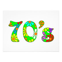 70's Flowers Personalized Invites