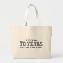 70th Birthday Canvas Bag