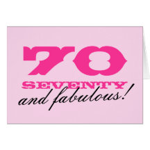 70th Birthday card for women | 70 and fabulous!
