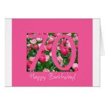 70th birthday greeting card
