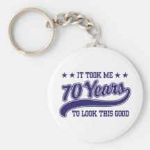 70th Birthday Key Chains