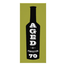 70th Birthday Party Invitation Aged to Perfection