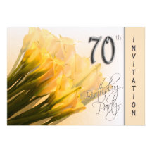 70th Birthday Party Invitation - Calla Lilies
