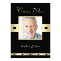70th Birthday Party Invitation -- Photo 70th invitations