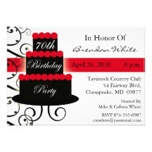 70th Birthday Party Invitations