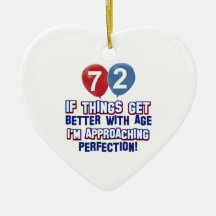 72nd year old birthday gift christmas tree ornaments
