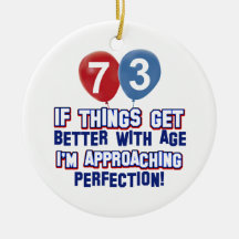 73rd year old birthday gift christmas tree ornament