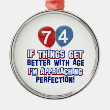 74th year old birthday gift ornament