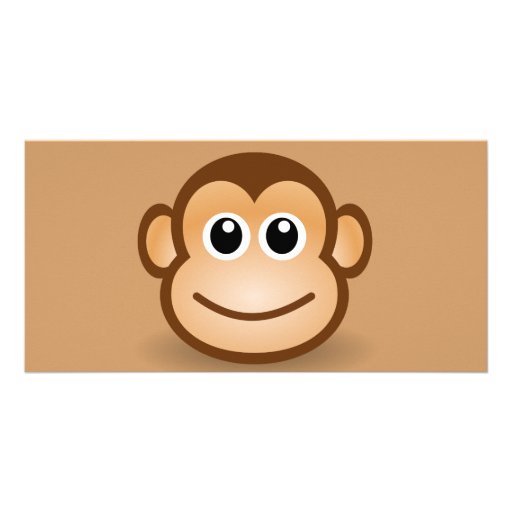 76-Free-Cute-Cartoon-Monkey-Clipart-Illustration Photo Greeting Card