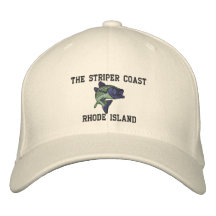 79_1, The Striper Coast, RHODE ISLAND Embroidered Baseball Caps