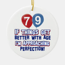 79th year old birthday design ornament