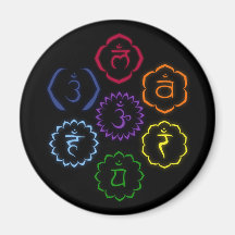 7 Chakras in a Circle Refrigerator Magnet