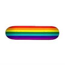 7 Stripes Rainbow Gay Pride Flag 7 1/4" Skateboard