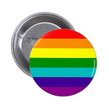 7 Stripes Rainbow Gay Pride Flag Button