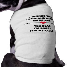 7 Words For A Long and Happy Marriage Dog Clothes