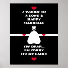 7 Words To A Long And Happy Marriage - Poster
