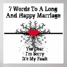 7 Words To A Long And Happy Marriage - Poster