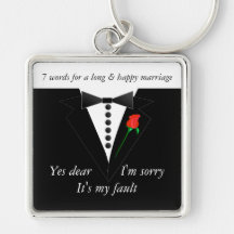 7 Words To A Long Marriage & Happy Marriage Key Chain