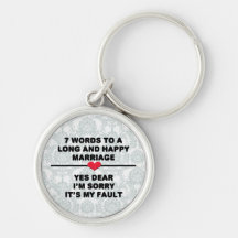 7 Words To A Long Marriage & Happy Marriage Key Chain