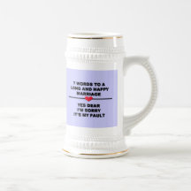 7 Words To A Long Marriage Mugs