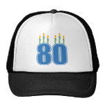 80 Birthday Candles (Blue / Green) Hats