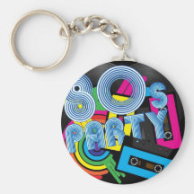 80 Retro Party Keychain