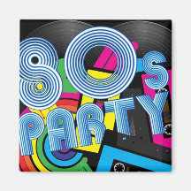 80 Retro Party Magnets