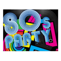80 Retro Party Postcard