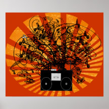 80s BoomBox Print