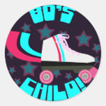 80's Child Round Stickers