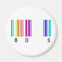 80s colour design! refrigerator magnet
