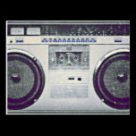 80's ghetto blaster postcards
