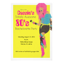 80's Glam Personalized Invitation