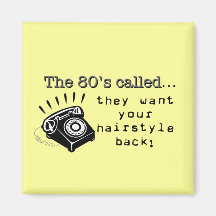 80's Hairstyles Fridge Magnets