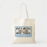 80s Metal Mix Tape Cassette Canvas Bag