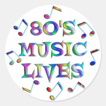 80s Music Lives Sticker