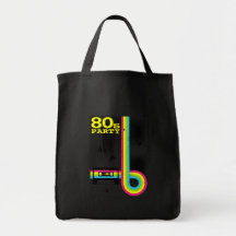 80s party canvas bags