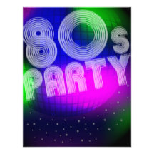 80s Party Custom Announcements