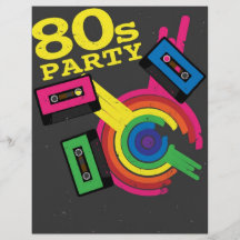 80s party full color flyer