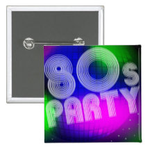 80s Party Pins