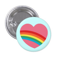 80s Rainbow Heart Button buttons