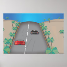 80s Retro Arcade Race Posters