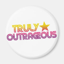 80s Retro Cartoon Truly outrageous Refrigerator Magnets