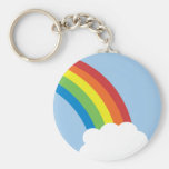 80's Retro Rainbow Keychain